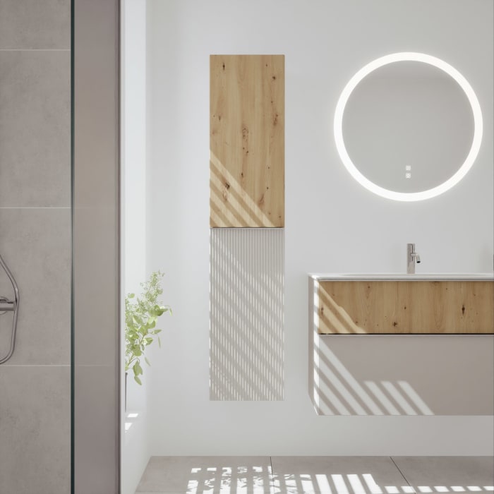 burgbad Fiumo 2.0 Hochschrank 35 x 32 x 160 cm mit Griff G0146