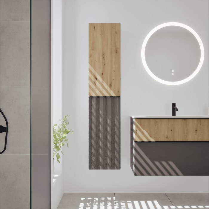 burgbad Fiumo 2.0 Hochschrank 35 x 32 x 160 cm mit Griff G0200