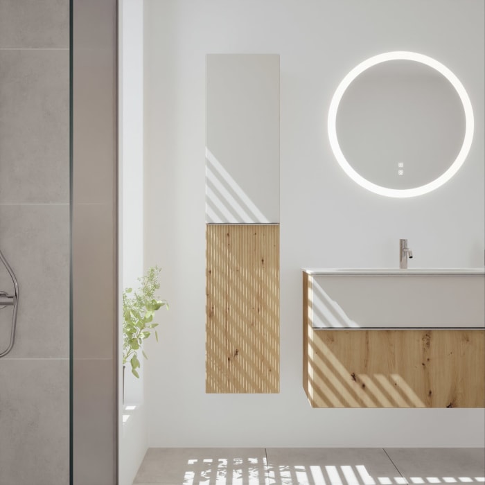 burgbad Fiumo 2.0 Hochschrank 35 x 32 x 160 cm mit Griff G0146