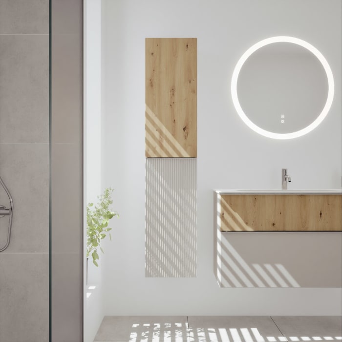 burgbad Fiumo 2.0 Hochschrank 35 x 32 x 160 cm mit Griff G0146