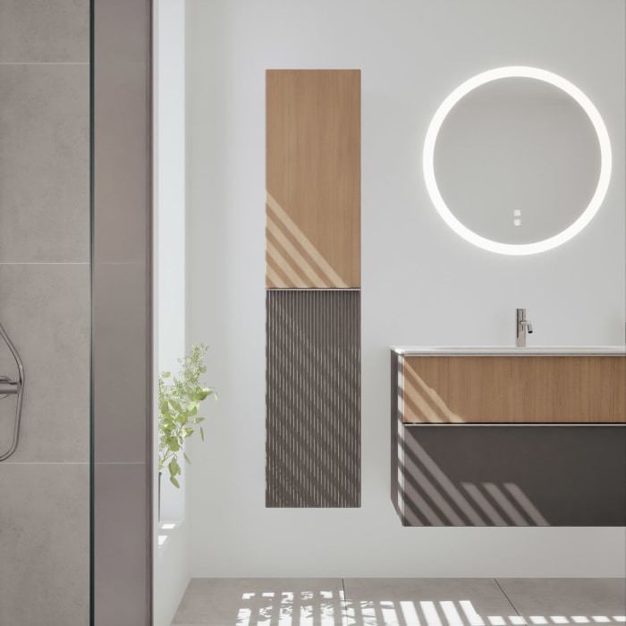 burgbad Fiumo 2.0 Hochschrank 35 x 32 x 160 cm mit Griff G0146