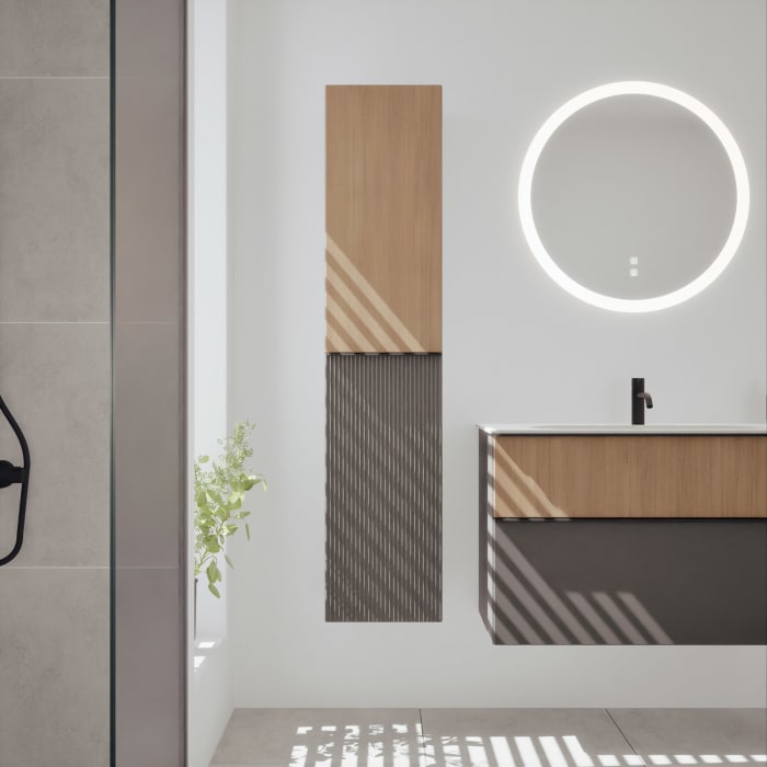 burgbad Fiumo 2.0 Hochschrank 35 x 32 x 160 cm mit Griff G0200