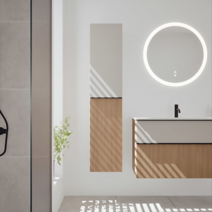 burgbad Fiumo 2.0 Hochschrank 35 x 32 x 160 cm mit Griff G0200