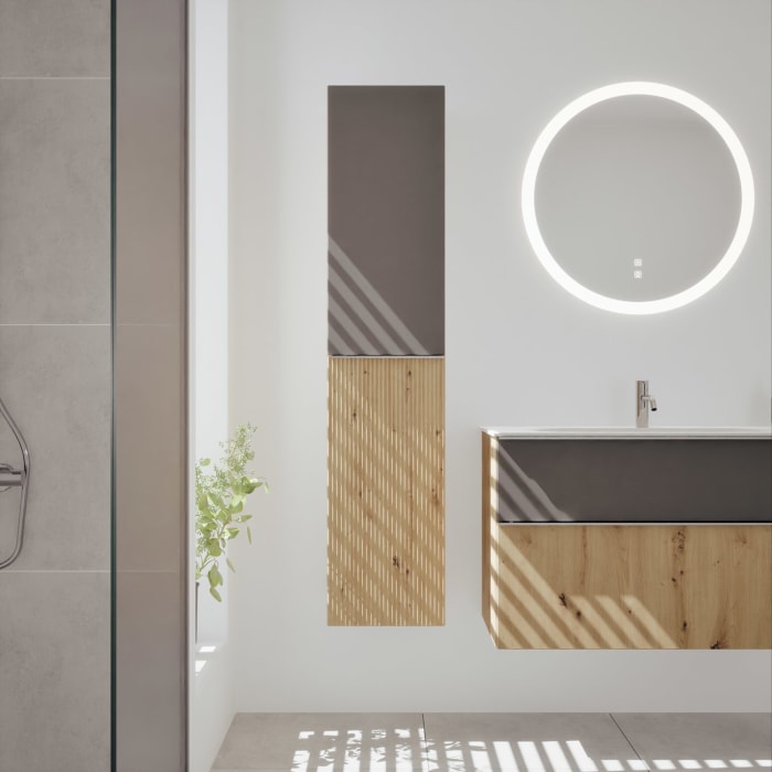 burgbad Fiumo 2.0 Hochschrank 35 x 32 x 160 cm mit Griff G0146