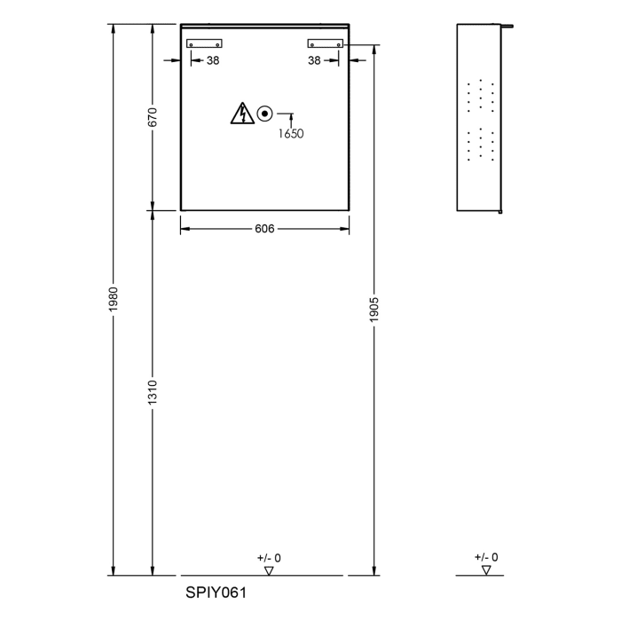 burgbad Fiumo 2.0 Spiegelschrank 60,6 cm mit LED-Aufsatzleuchte, 1 Tür, Türanschlag rechts