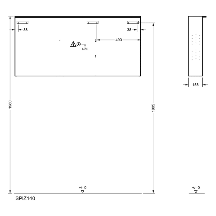 burgbad Fiumo 2.0 Spiegelschrank 140,6 cm mit LED-Aufsatzleuchte und Waschplatzbeleuchtung, 3 Spiegeltüren