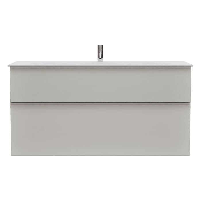 burgbad Fiumo 2.0 Mineralguss-Waschtisch mit Waschtischunterschrank 122 cm, mit Griff G0146