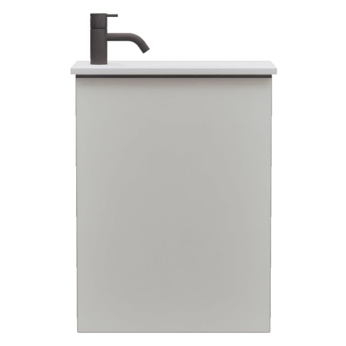 burgbad Fiumo 2.0 Mineralguss-Waschtisch mit Waschtischunterschrank 47 cm, mit Griff G0200