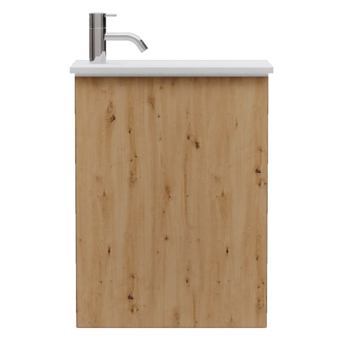 burgbad Fiumo 2.0 Mineralguss-Waschtisch mit Waschtischunterschrank 47 cm, mit Griff G0146