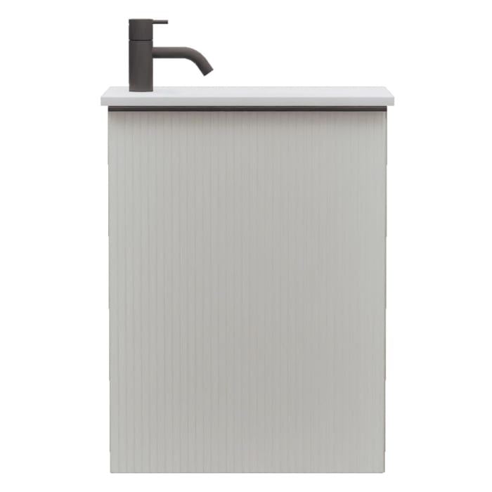 burgbad Fiumo 2.0 Mineralguss-Waschtisch mit Waschtischunterschrank 47 cm, mit Griff G0200