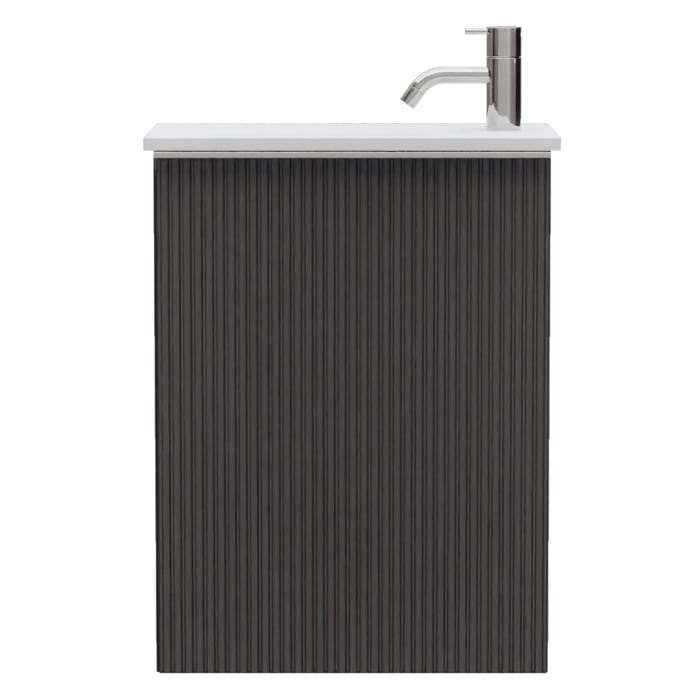 burgbad Fiumo 2.0 Mineralguss-Waschtisch mit Waschtischunterschrank 47 cm, mit Griff G0146