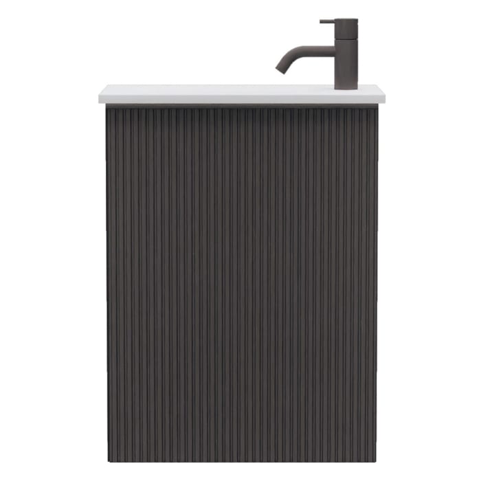 burgbad Fiumo 2.0 Mineralguss-Waschtisch mit Waschtischunterschrank 47 cm, mit Griff G0200