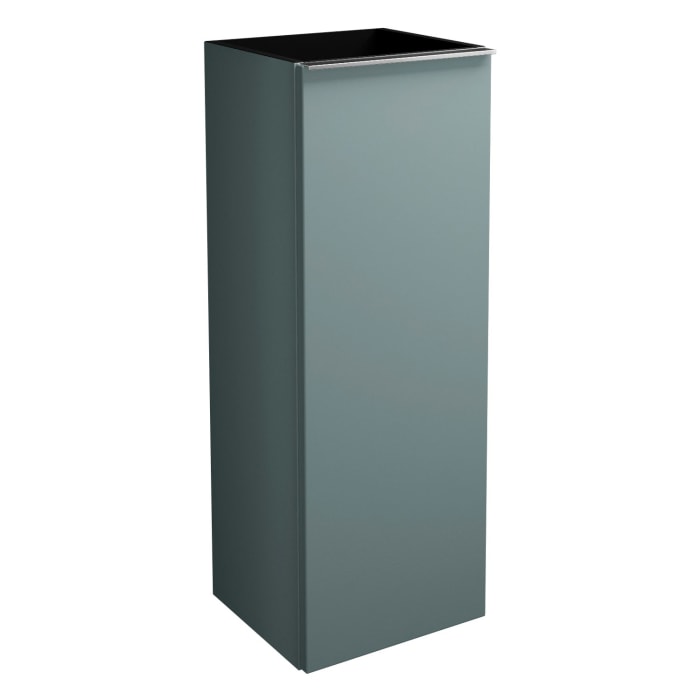 burgbad Fiumo Halbhoher Schrank 35 x 32 x 96 cm, 1 Tür, Anschlag rechts, mit Griff G0146, mit Einlegebox schwarz