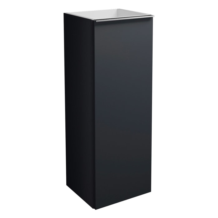 burgbad Fiumo Halbhoher Schrank 35 x 32 x 96 cm, 1 Tür, Anschlag rechts, mit Griff G0146, mit Einlegebox weiß