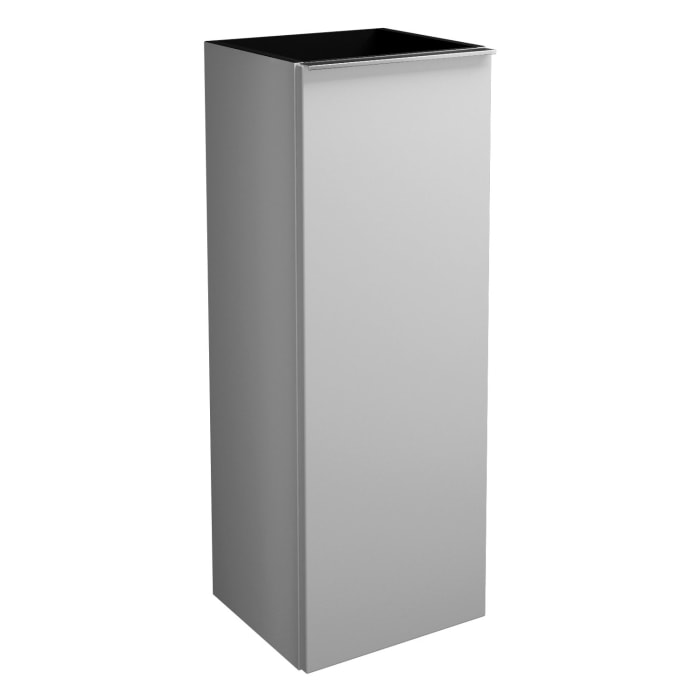 burgbad Fiumo Halbhoher Schrank 35 x 32 x 96 cm, 1 Tür, Anschlag links, mit Griff G0146, mit Einlegebox schwarz