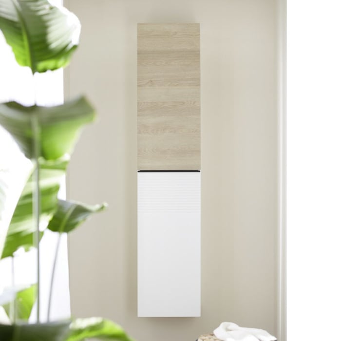 burgbad Fiumo Hochschrank 35 x 32 x 160 cm, 2 Türen, Anschlag links, mit Griff G0146