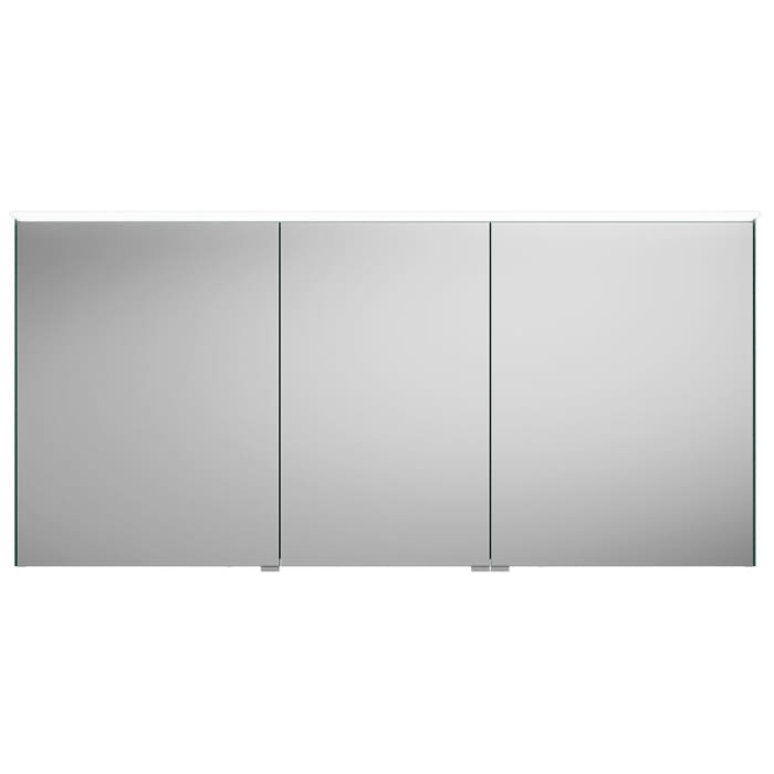 burgbad Fiumo Spiegelschrank mit LED-Aufsatzleuchte 140,6 x 20 x 67 cm, 3 Spiegeltüren