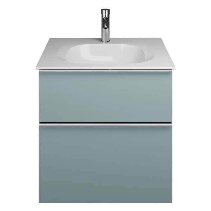 burgbad Fiumo Mineralguss-Waschtisch mit Unterschrank 62 cm, mit Griff G0146