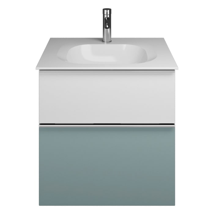 burgbad Fiumo Mineralguss-Waschtisch mit Unterschrank 62 cm, mit Griff G0146