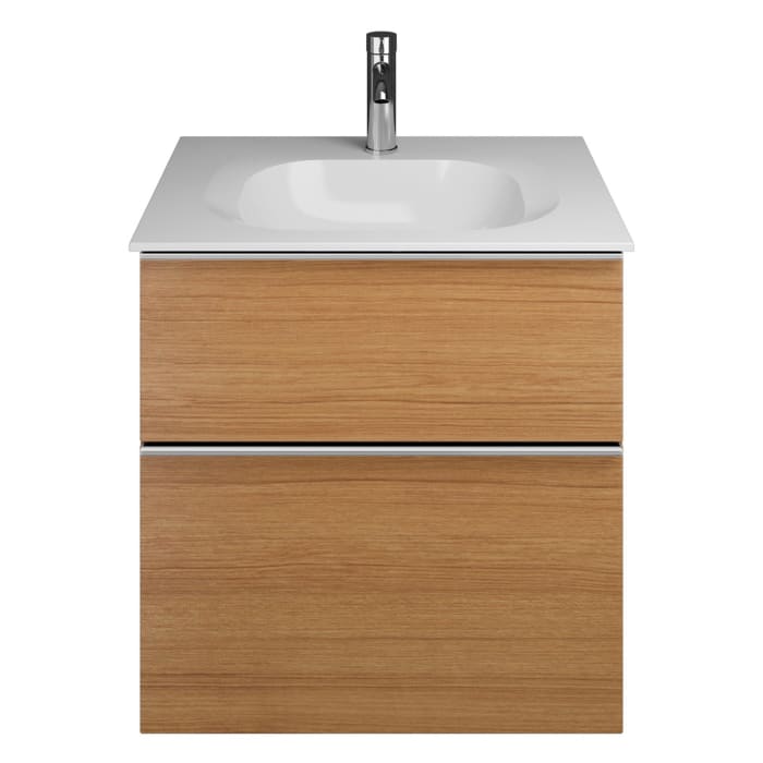 burgbad Fiumo Mineralguss-Waschtisch mit Unterschrank 62 cm, mit Griff G0146