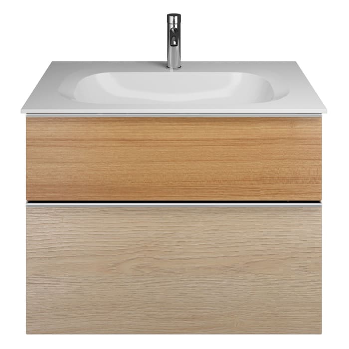 burgbad Fiumo Mineralguss-Waschtisch mit Unterschrank 82 cm, mit Griff G0146