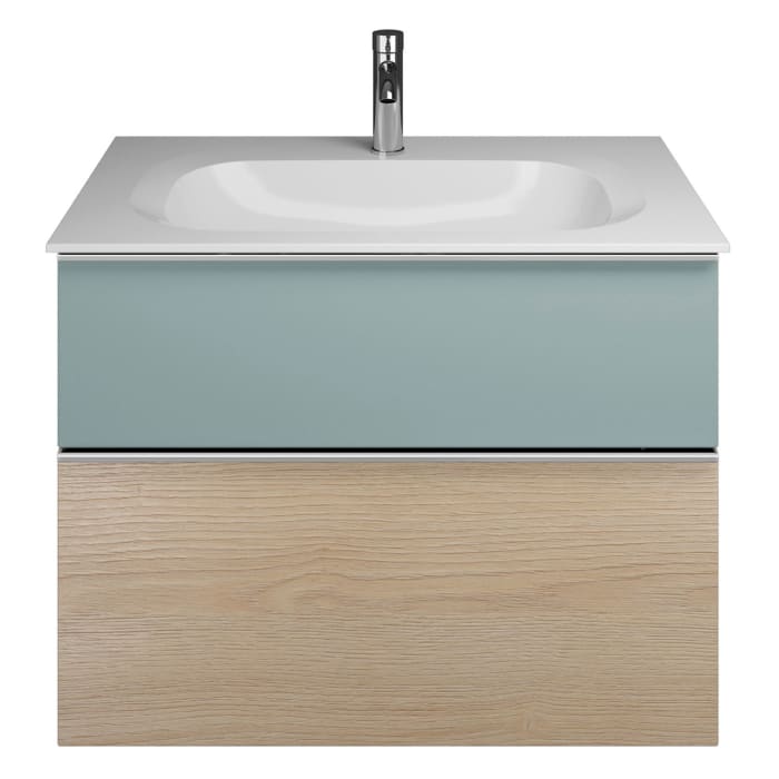 burgbad Fiumo Mineralguss-Waschtisch mit Unterschrank 82 cm, mit Griff G0146