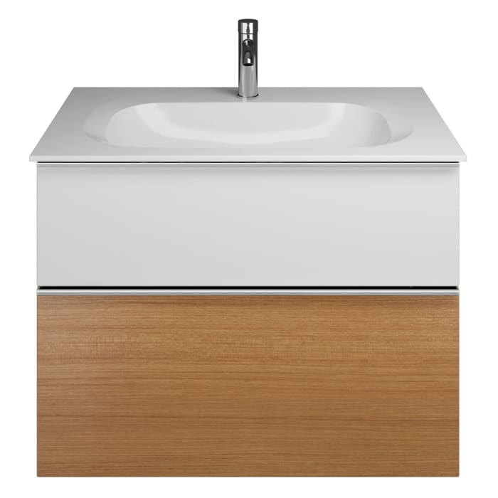 burgbad Fiumo Mineralguss-Waschtisch mit Unterschrank 82 cm, mit Griff G0146