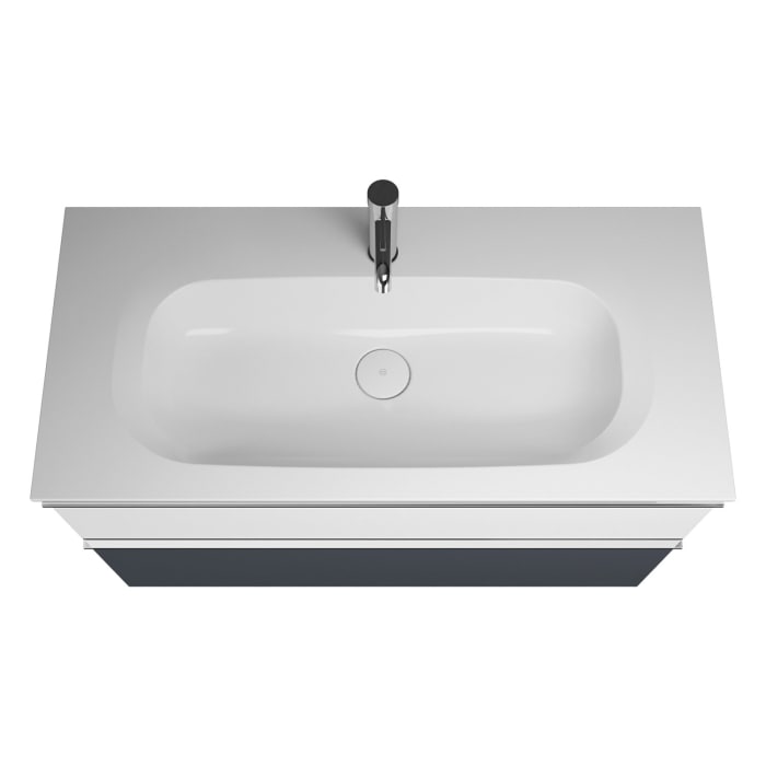 burgbad Fiumo Mineralguss-Waschtisch mit Unterschrank 102 cm, mit Griff G0146