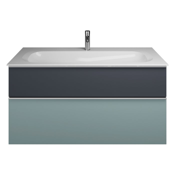 burgbad Fiumo Mineralguss-Waschtisch mit Unterschrank 122 cm, mit 1 Hahnloch, mit Griff G0146