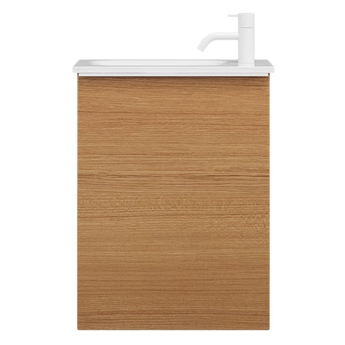 burgbad Fiumo Mineralguss-Waschtisch mit Unterschrank 47 cm, mit 1 Tür, Anschlag rechts, mit Griff G0223