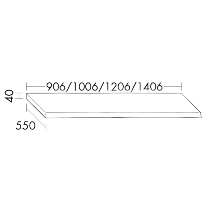 burgbad Ilo Konsolenplatte 120,6 cm