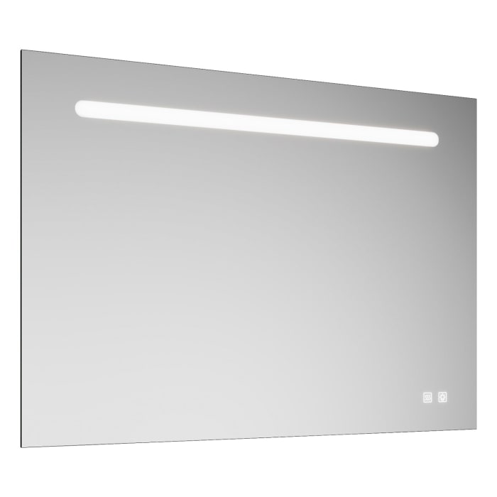 burgbad Ilo Lichtspiegel mit LED 100 x 70 cm, mit USB Ports und Handyhalter