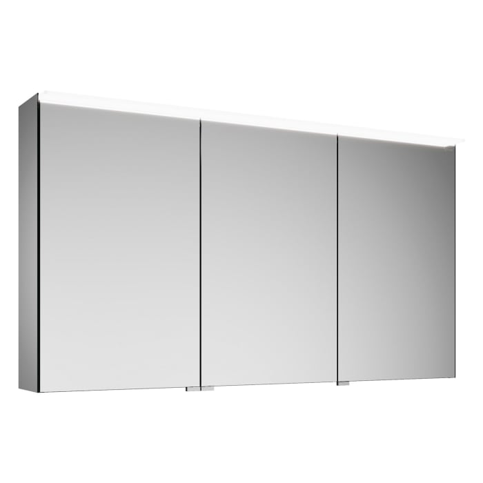 burgbad Ilo Spiegelschrank mit LED-Beleuchtung 120,6 x 67 cm, 3 Spiegeltüren, links
