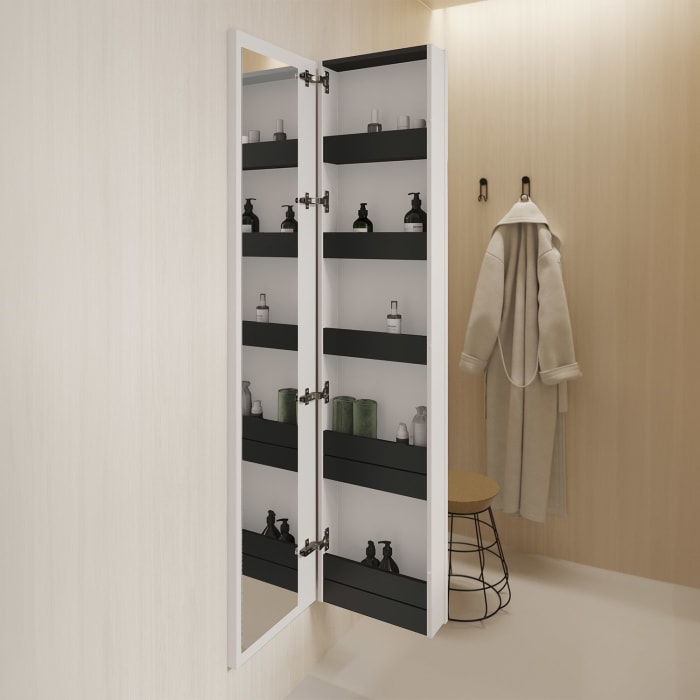 burgbad Ilo Hochschrank mit Ganzkörperspiegel 40 x 176 cm, 1 Tür, rechts