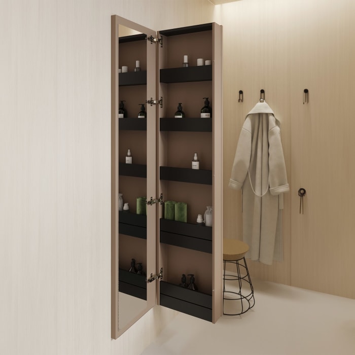 burgbad Ilo Hochschrank mit Ganzkörperspiegel 40 x 176 cm, 1 Tür, rechts