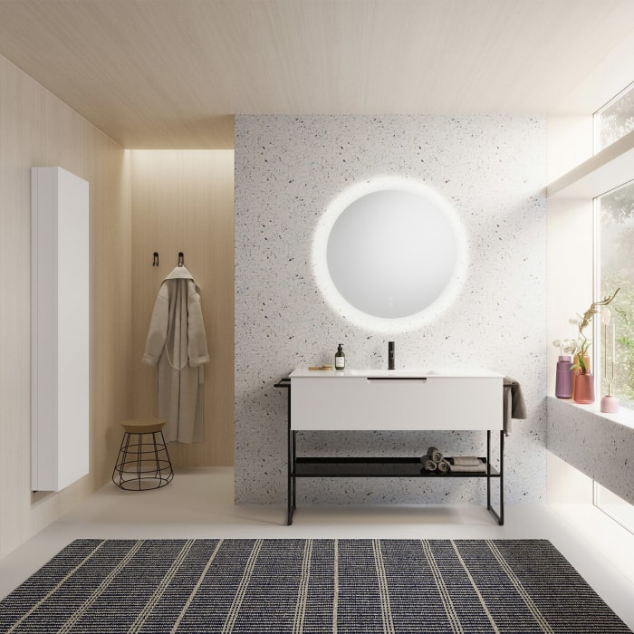 burgbad Ilo Hochschrank mit Ganzkörperspiegel 40 x 176 cm, 1 Tür, rechts