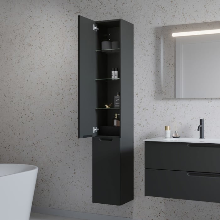 burgbad Ilo Hochschrank 35 x 176 cm, 2 Türen, links