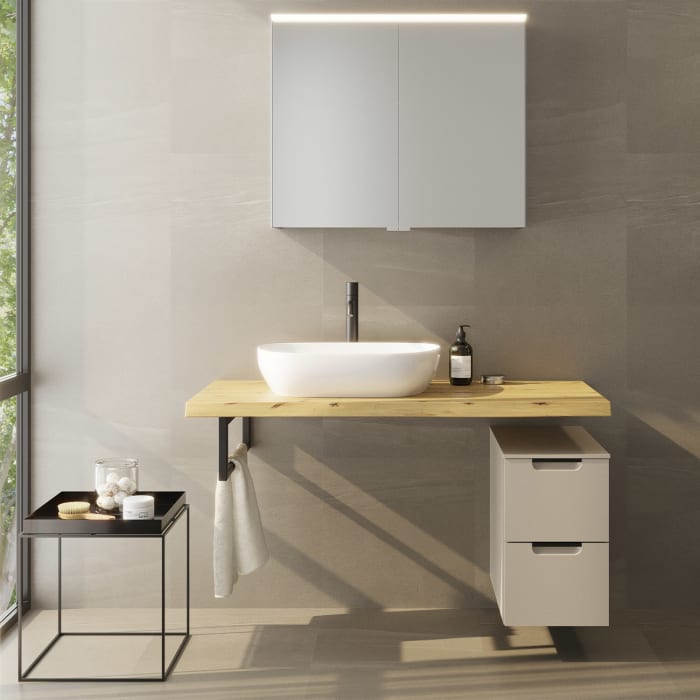 burgbad Ilo Unterschrank 30,2 x 49 cm, 1 Auszug, 1 Schublade