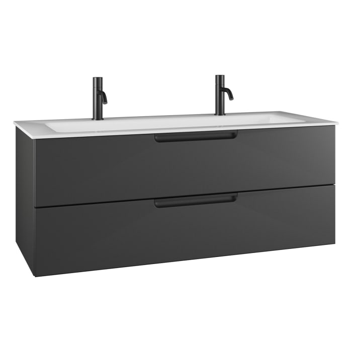 burgbad Ilo Waschtisch mit Waschtischunterschrank 122 x 49 cm, 1 Auszug, 1 Schublade