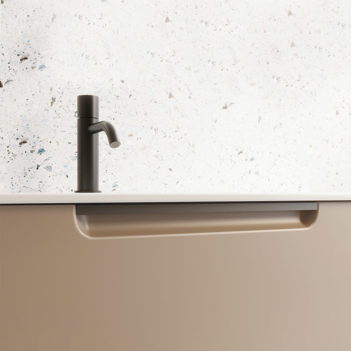 burgbad Ilo Waschtisch mit Waschtischunterschrank 112 x 31 cm, 1 Auszug