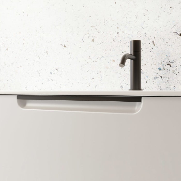 burgbad Ilo Waschtisch mit Waschtischunterschrank 112 x 31 cm, 1 Auszug