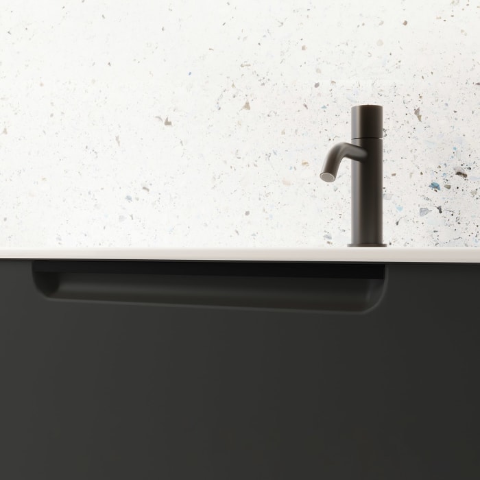 burgbad Ilo Waschtisch mit Waschtischunterschrank 112 x 31 cm, 1 Auszug