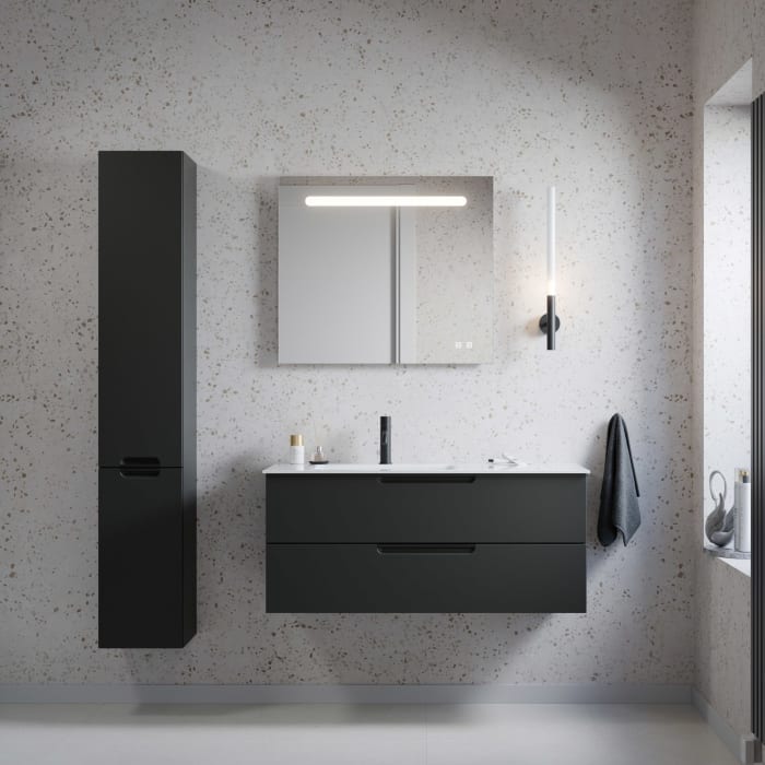 burgbad Ilo Waschtisch mit Waschtischunterschrank 112 x 49 cm, 1 Auszug, 1 Schublade