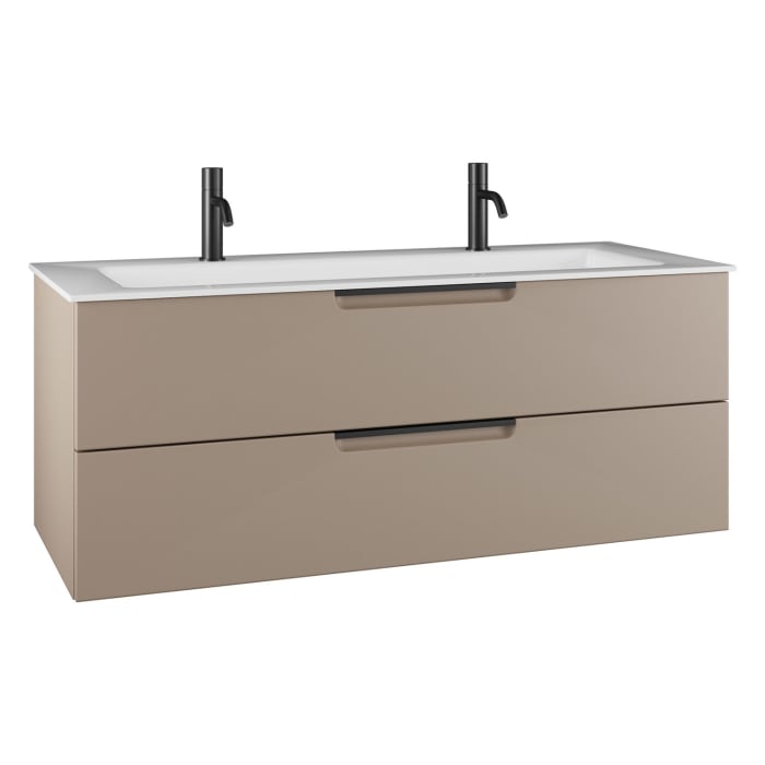 burgbad Ilo Waschtisch mit Waschtischunterschrank 122 x 49 cm, 1 Auszug, 1 Schublade