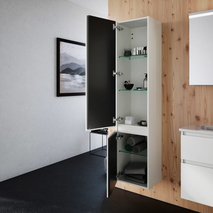 burgbad Lin20 Hochschrank 40 x 34,5 cm, mit 2 Türen, links