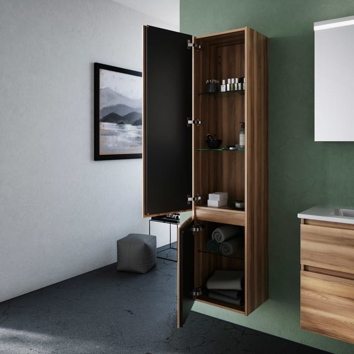 burgbad Lin20 Hochschrank 40 x 34,5 cm, mit 2 Türen, links