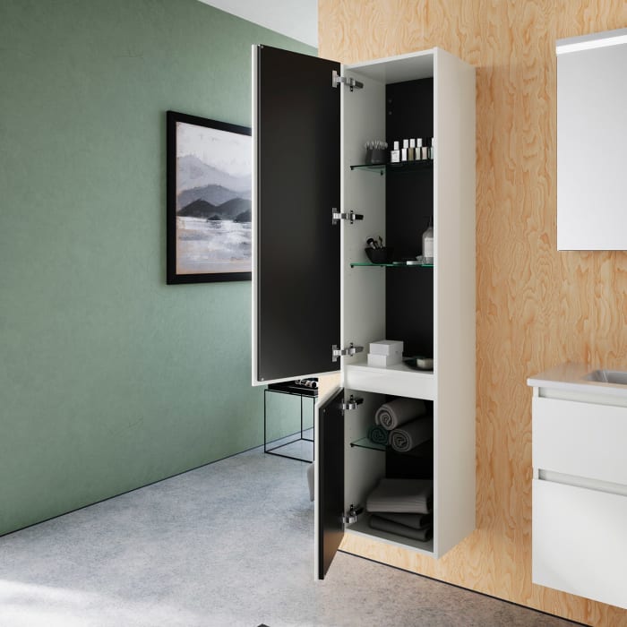 burgbad Lin20 Hochschrank 40 x 34,5 cm, mit 2 Türen, links