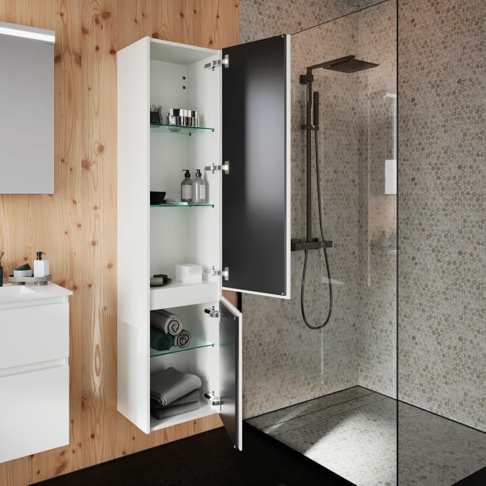 burgbad Lin20 Hochschrank 40 x 34,5 cm, mit 2 Türen, rechts