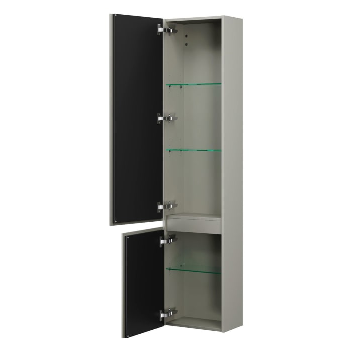 burgbad Lin20 Hochschrank 40 x 24,5 cm, mit 2 Türen, links