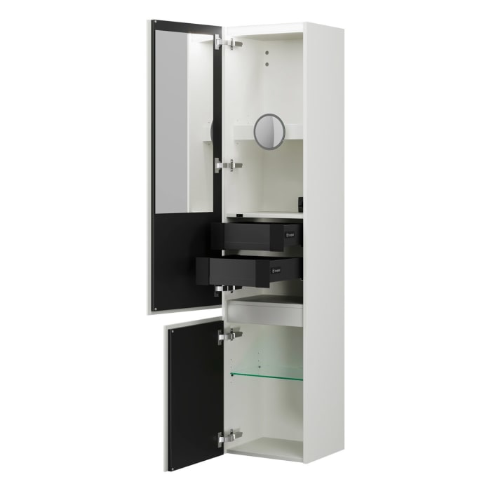 burgbad Lin20 Hochschrank 40 x 34,5 cm, mit 2 Türen, links